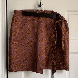 Express Floral Wrap Skirt